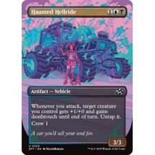HAUNTED HELLRIDE (BORDERLESS) X4 Aetherdrift DFT Magic MTG MINT CARD