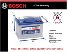 Battery fits FORD ECOSPORT FUSION B-MAX FOCUS C-MAX PUMA KA Bosch 075
