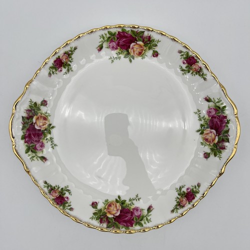 Royal Albert Old Country Roses England Cake Plate with Tab Handles Discontinued - Picture 1 of 7
