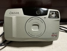 CANON Sure Shot 60 Zoom Date 35mm Film Camera Tested Parts Only Watch Video