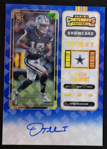 2022 Contenders Showcase Ticket Auto RC Jalen Tolbert Dallas Cowboys