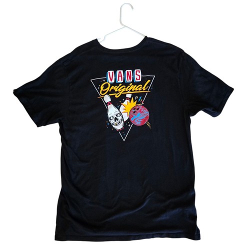 Vans Original T-Shirt schwarz Lucky Split Bowling Grafik Herren 2XL mit Problemen