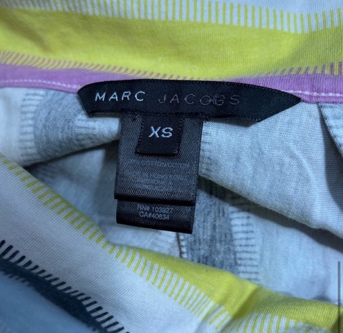 Marc Jacob’s Baumwolle Midi Länge Tie Waist Regenbogen Geometrisch Rock XS - Bild 5 von 5