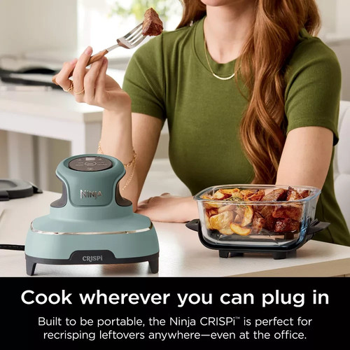 Sistema de cocina freidora de aire de vidrio portátil Ninja Crispi 4 en 1 capacidad de 4 cuartos y 6 tazas - Imagen 8 de 8