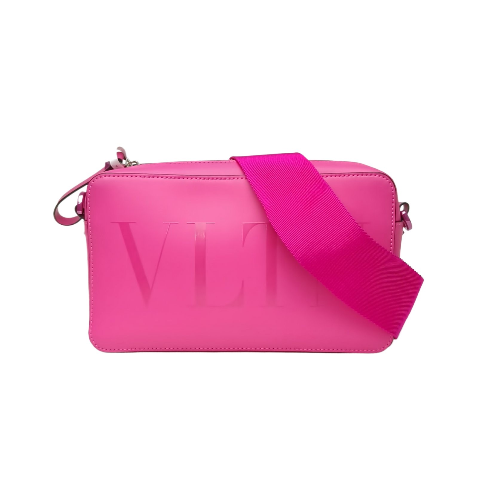 VALENTINO Reddish Pink Camera Bag Fuchsia Calfskin P206538005
