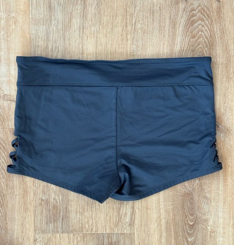 Kona Sol Gray Boy Short Swim Shorts Size Large Side Crisscross Charcoal Bottom - Picture 4 of 8