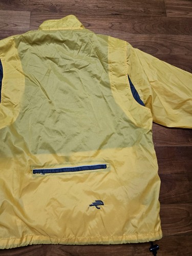 Vintage Nike Echelon sz M Cycling Windbreaker Jacket Yellow Full Zip Mens - Picture 14 of 17