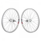 Wheel Master 20in Silver Alloy Bmx Wheelset Weinmann 519 Rims 3/8 Bolt on Axles