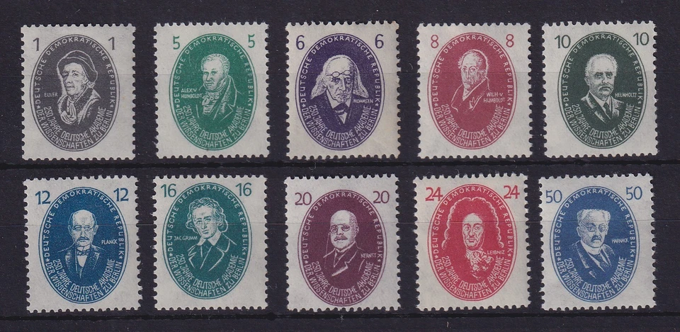 DDR 1951 Akademie der Wissenschaften Mi.-Nr. 261-70 Satz 10 Werte kpl. ** - Bild 1 von 1