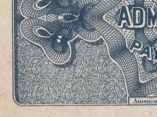 TICKET: 1893 World's Columbian Exposition - GEORGE WASHINGTON - Chicago - MINT! - Picture 11 of 11