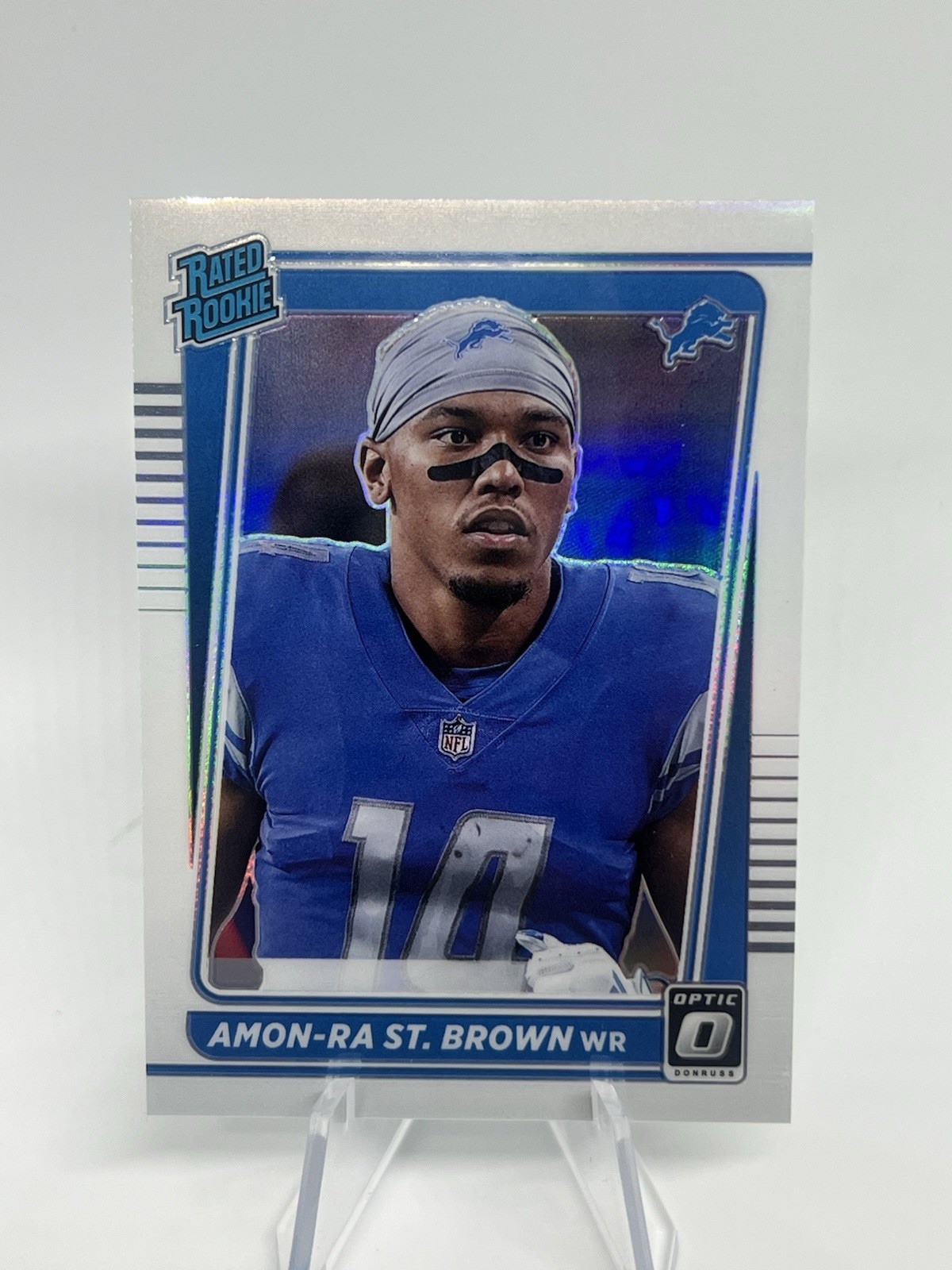 2021 Donruss Optic Amon-Ra St. Brown Holo Variation #228 Rated Rookie Lions