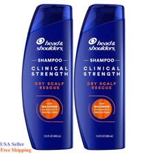 Head and Shoulders Clinical Strength Dandruff + Dry Scalp Rescue Shampoo 2 Pack