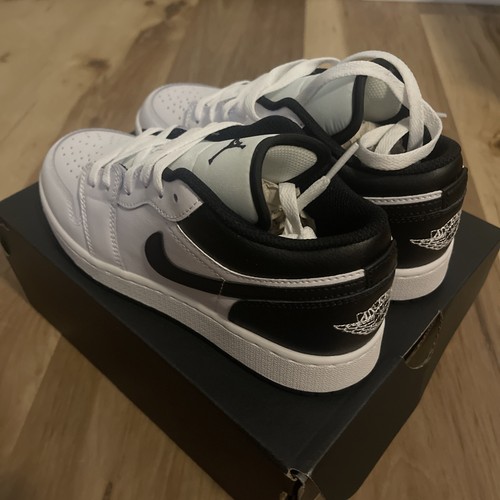 Nike Air Jordan 1 Low Reverse Panda White Black Size 5Y 553558-132 NEW - Bild 6 von 7