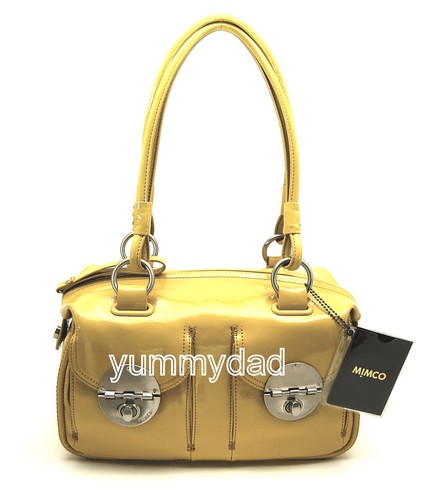 MIMCO MINI TURNLOCK ZIP TOP BAG IN PATENT DAISY BNWT $425 - Picture 1 of 8