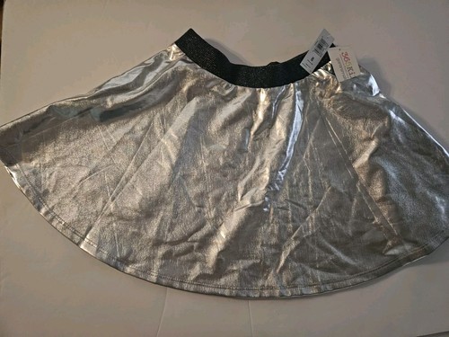 365 KIDS GIRLS PINK & SILVER METALLIC ELASTIC WAIST SKIRT LOT SIZE 8 - Picture 6 of 6