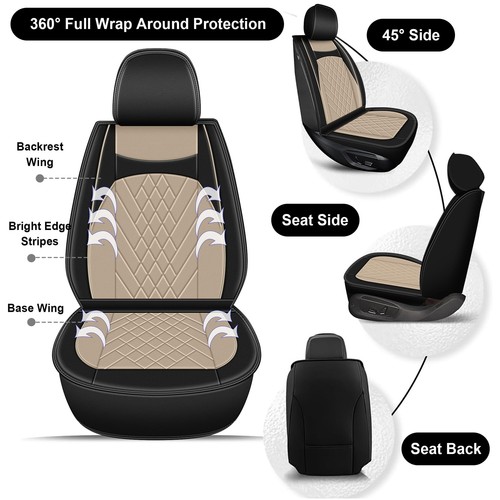 Fit for Optima Seat Covers, 5 Seats Full Set Faux Leather Car Seat Covers for... - Bild 7 von 7