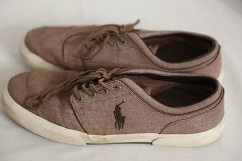 Polo Ralph Lauren Mens Brown FAXON LOW Shoes size 10 - Picture 2 of 5