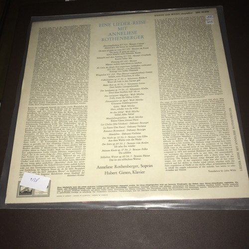 Anneliese Rothenberger LP Eine Liederreise 3152 - 第 3/3 張圖片