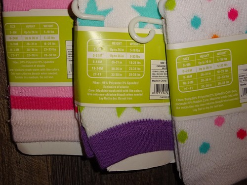 9 / 12 / 18 months girls ~ lot 4 tights & 3 legwarmers Circo - Picture 6 of 6