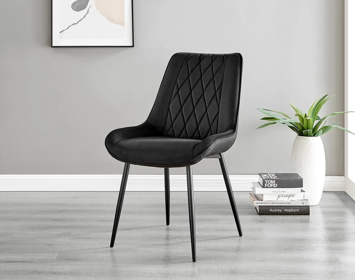 Black dining chairs with gold legs sale