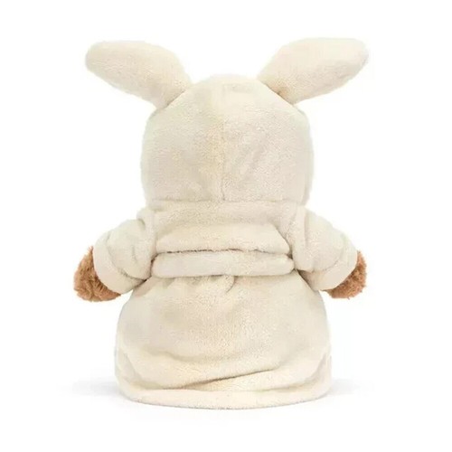 Jellycat Bartholomew Bear Bathrobe 26CM Beige Birthday Bunny Plush Doll Gifts - Picture 6 of 14