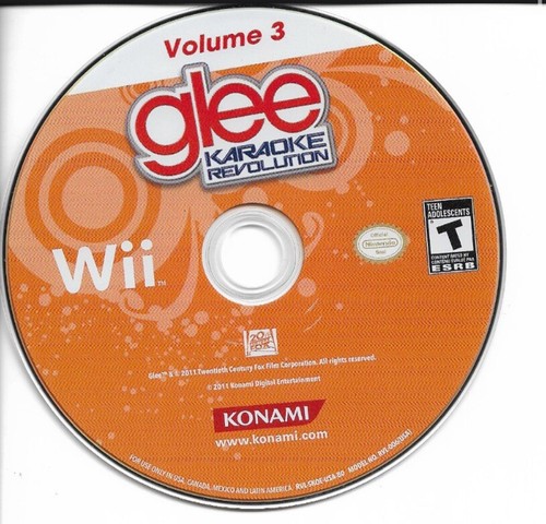 GLEE: KARAOKE REVOLUTION GAME FOR NINTENDO Wii, GAME DISC, CASE, MANUAL KONAMI - Foto 2 di 4