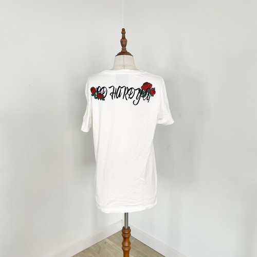 Ed Hardy by Christian Audigier Wild Tiger Beaded T-Shirt Crew Neck White Size L - Picture 2 of 16