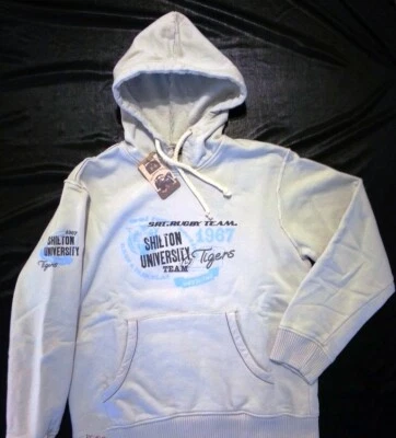 NEUF Sweat SHILTON L écru bleu blanc beige capuche pull veste original rugby - Photo 1/4