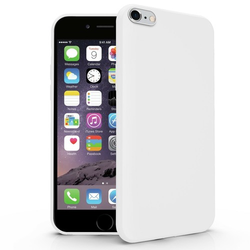 Cover Silicone Tpu Morbido per  Iphone 6 - 6s ''NO Logo'' Bianco Trasparente - Foto 1 di 8