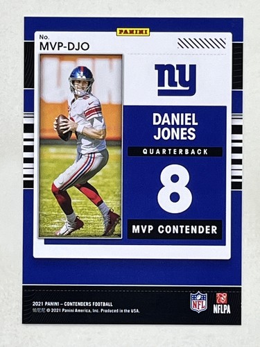 Daniel Jones 2021 Panini Contenders MVP Contenders Gold /25 #VMP-DJO Giants QB - Picture 2 of 2