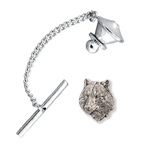 Creative Pewter Designs Wolf Head Lapel Pin or Tie Tack, M041MP - Picture 3 of 15