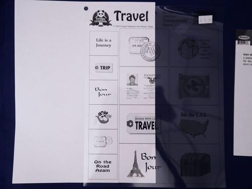 Lot of 2 Travel Vacation Clear Transparency Overlay Sheets for Scrapbooking Z6 - Picture 2 of 5