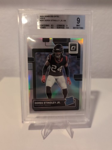 2022 Optic Holo #244 Derek Stingley Jr. Rated Rookie BGS 9