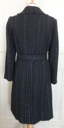 Renato Nucci Ribbon Tweed Black Coat - Sz Fr38 UK 10/12 - Picture 3 of 5