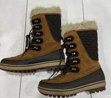Helly Hansen Garibaldi Women's Winter Boots Brown Waterproof Leather Size 8.5