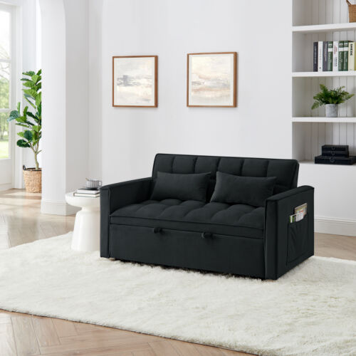 3-in-1 Folding Convertible Sofa Bed Pullout Sofa Sleeper Chair Bed for Bedroom - Picture 3 of 11