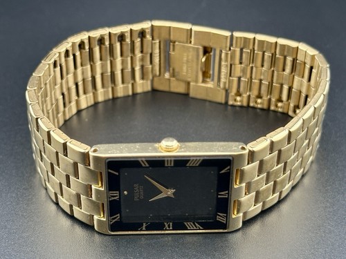 Working Pulsar Tank Watch Men’s V700-5A40 Gold Tone Black Dial Foggy Crystal R3 - Picture 7 of 11