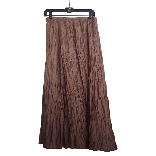 Garnet Hill Silk Fairy Gunge Festival Crinkly Lined Whimsy Lagenlook Skirt 12 - Picture 2 of 9