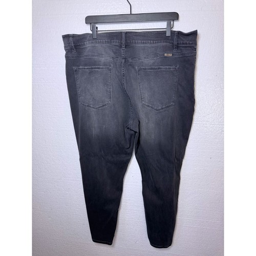 Kancan For Maurices Womens Plus Size 22 Black Distressed Jeans Stretchy Skinny - Picture 3 of 12