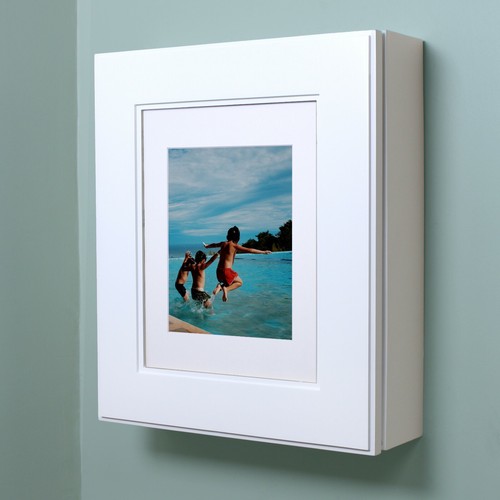 Wall-Mount Picture Frame Medicine Cabinet, NO MIRROR, available in 10 finishes! - Picture 3 of 34