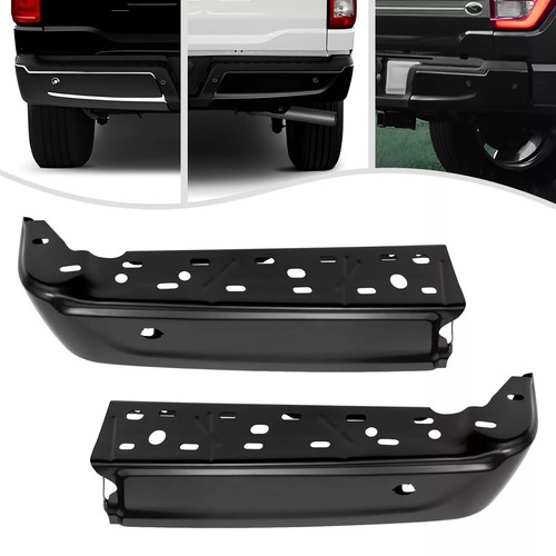 Left & Right Paintable Rear Bumper End Set w/ Sensors For Ford F-150 2021-2023