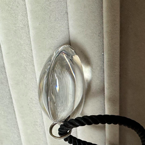 Baccarat Heart Glamour Crystal Pendant Necklace Choker Clear Good Rare No Case - Picture 9 of 13