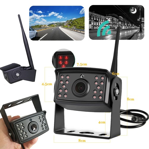 Digital Wireless Backup Cameras x4 Car DVR Quad Split Screen Monitor 7 Inch Kit - Picture 11 of 24