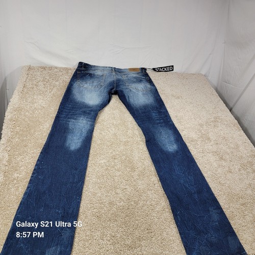 STACKED Legacy Edition Distressed Denim Jeans Bootcut Dark Wash Mens Size 36x42 - Picture 4 of 8