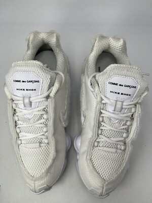 NIKE × Comme des Garcons スニーカー ローカット White/関送込 Size 5 - Nike Comme des Garçons x Shox TL White W for sale