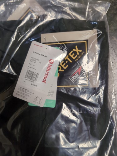 MARMOT Minimalist Womens L Gore-Tex Parka/Jacket/Coat/Shell Black NEW $220 - Picture 9 of 9