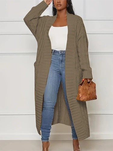 Damen Strickjacke Taschen Commuter Style Pullover XL-5XL - Bild 26 von 34