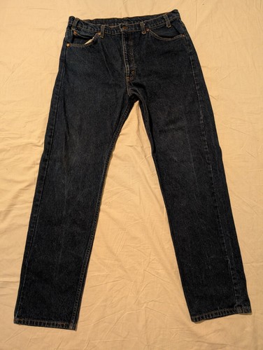 Vintage Levi's 505 Blue Jeans 36x32 (34x32) Made In USA Orange Tab Talon Zip 90s - Bild 1 von 11