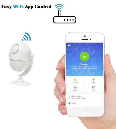 Wi-fi Wireless Home Security Alarm System App control DIY Kit With Built-in PIR - Picture 2 of 4