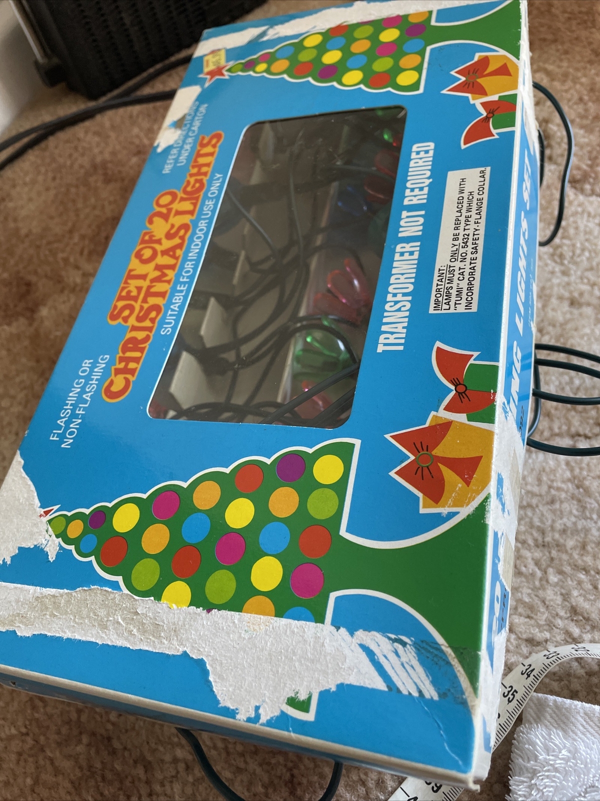 Vintage Collectable 1970’s Working, Flashing Christmas Lights eBay